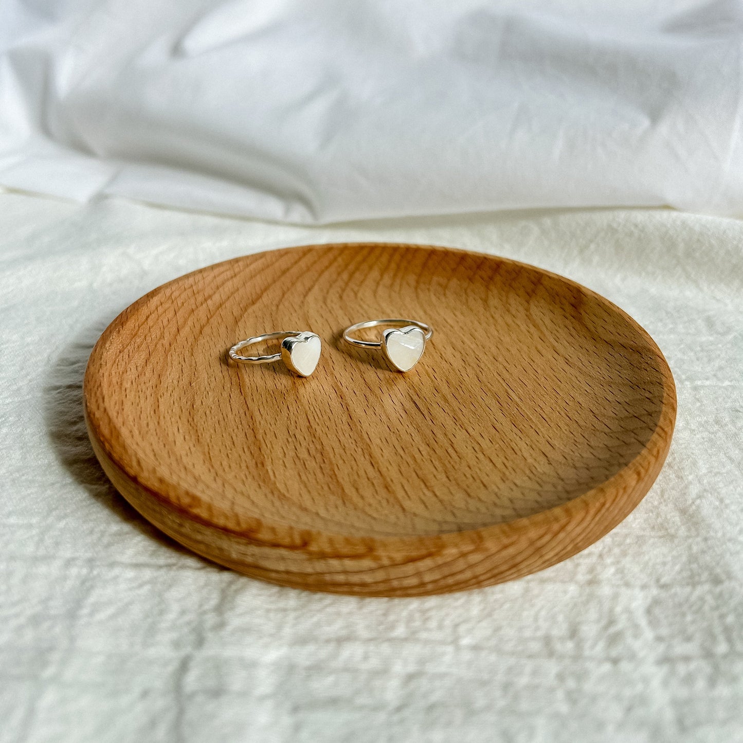 Mother of pearl heart ring