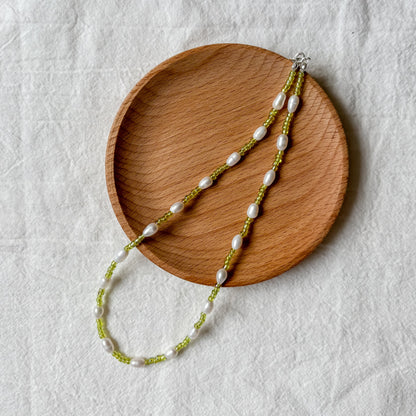 Necklace "Green apple"