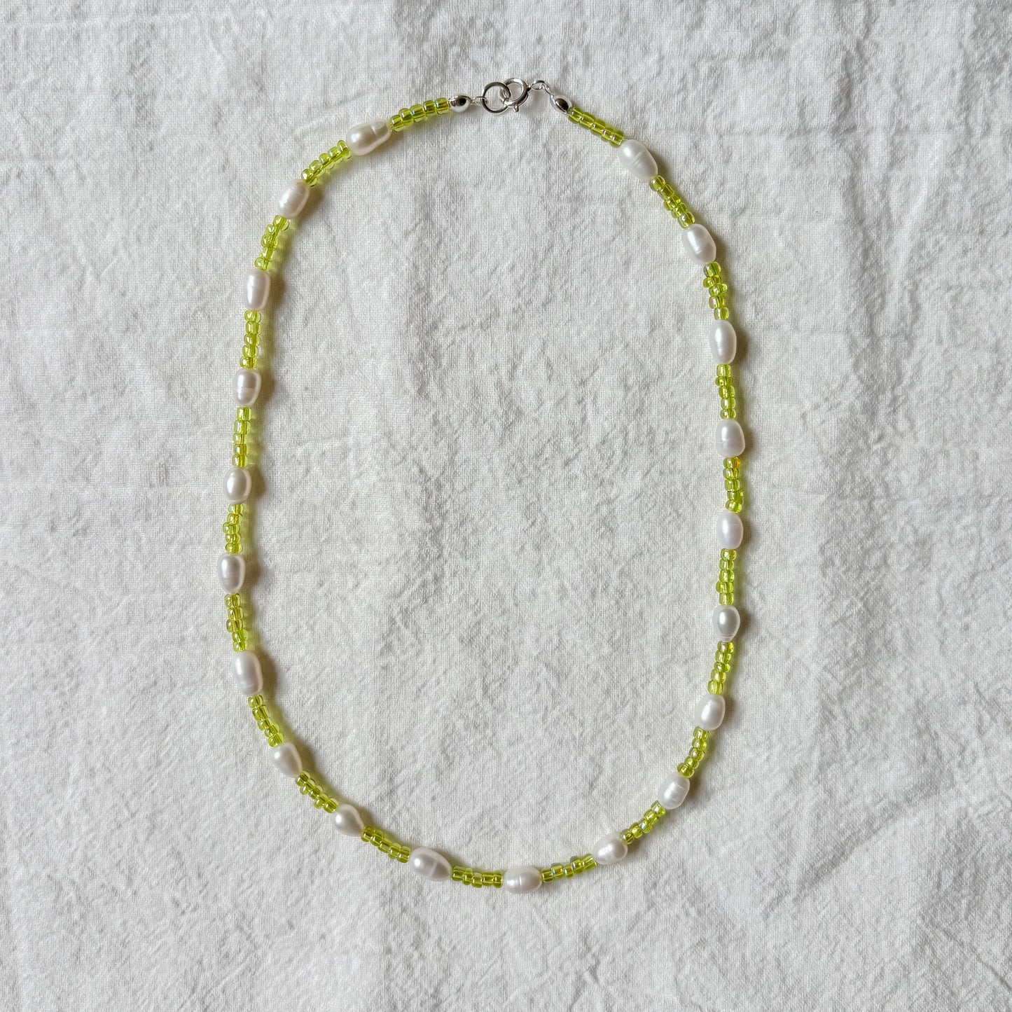 Necklace "Green apple"