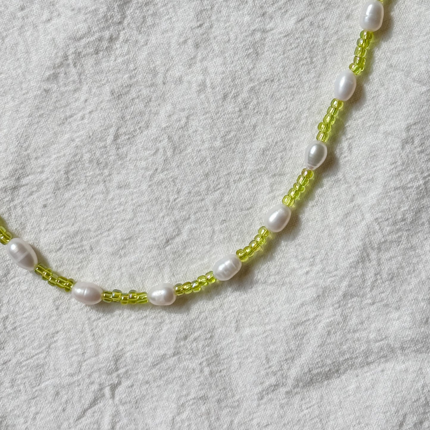 Necklace "Green apple"