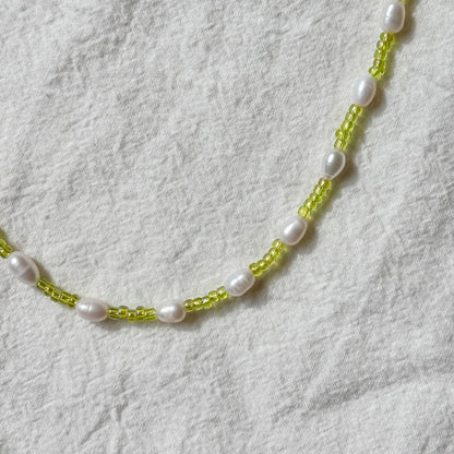 Necklace "Green apple"