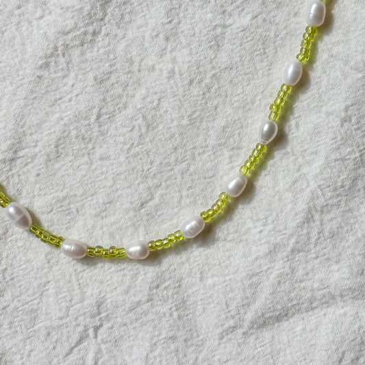 Necklace "Green apple"