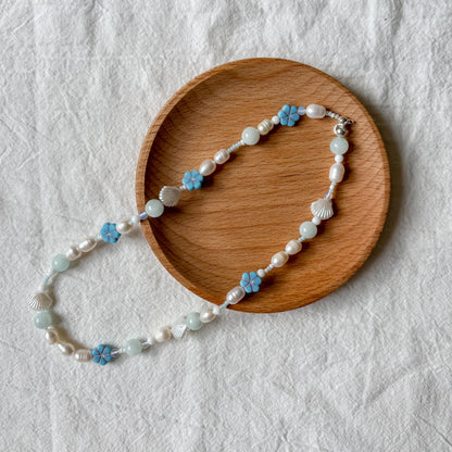 Necklace "Sea foam"