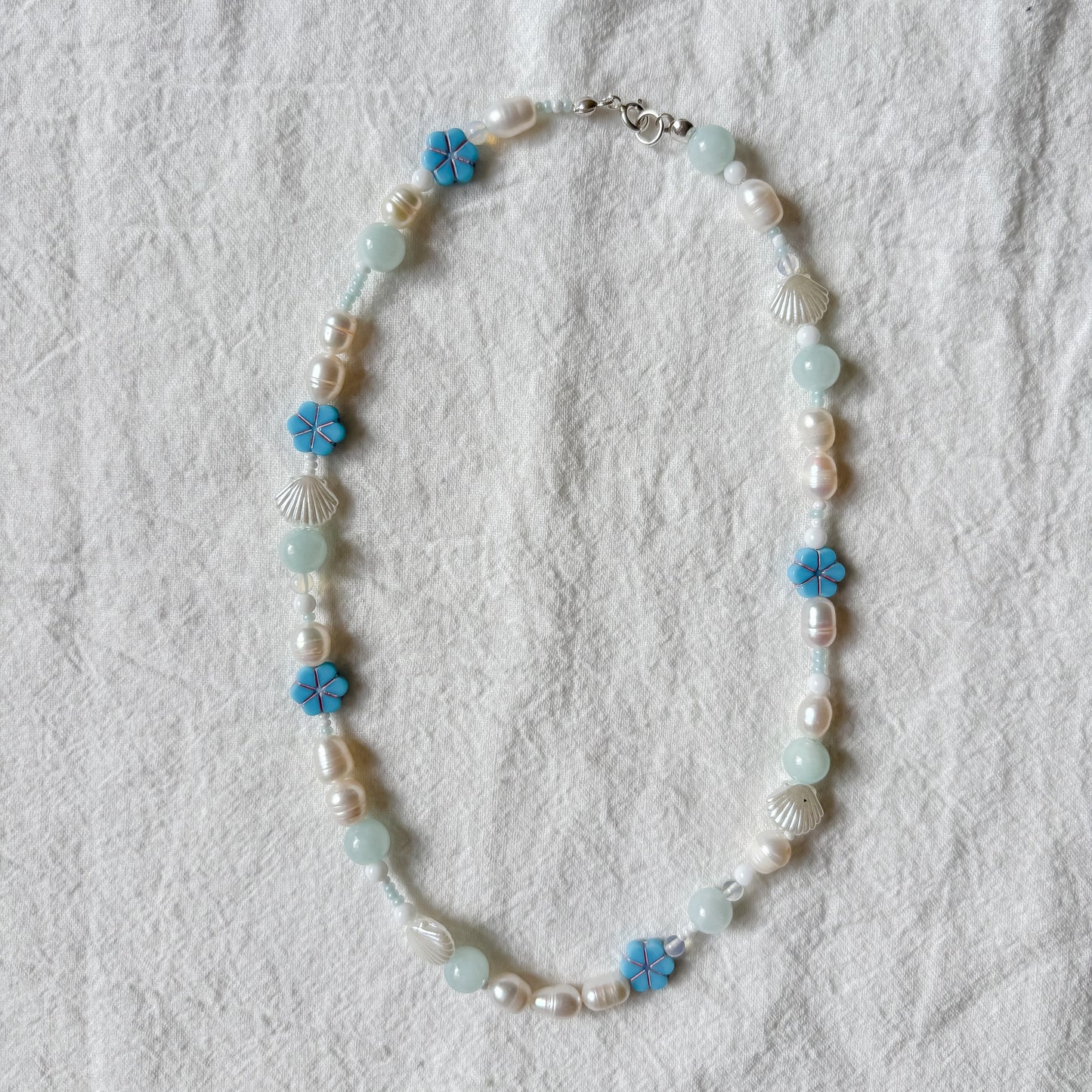 Necklace "Sea foam"
