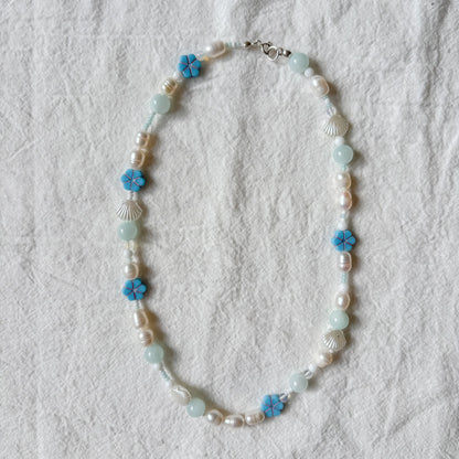 Necklace "Sea foam"