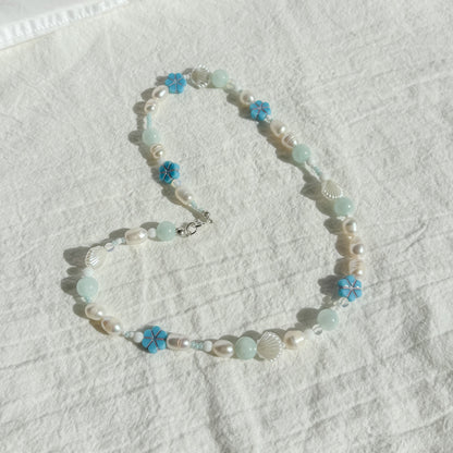 Necklace "Sea foam"