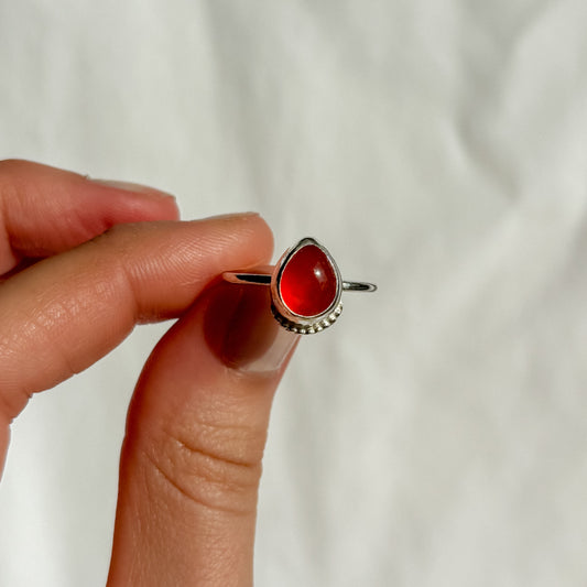 Orange Agate ring 18