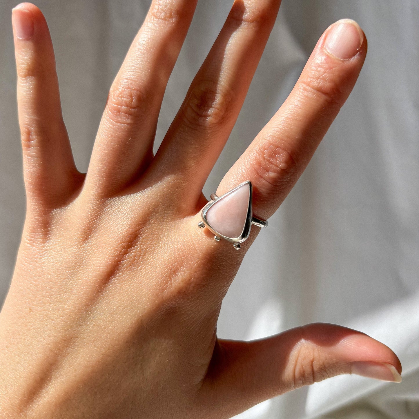 Pink Opal ring 17